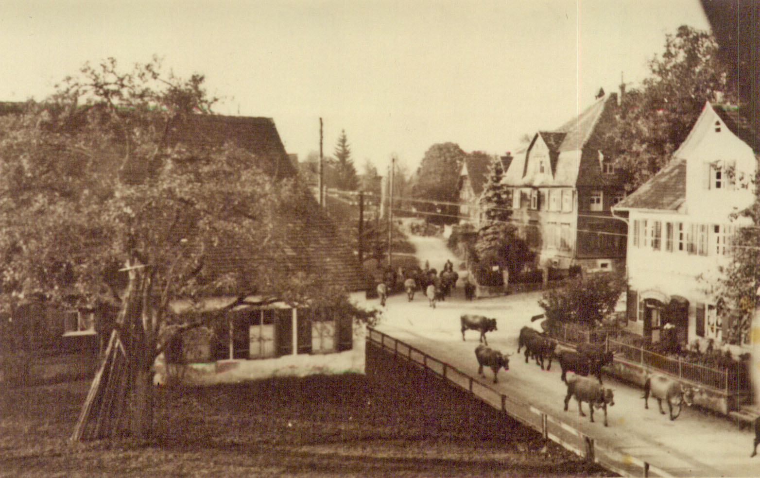 Kreuzung Achstraße Rheinstraße ca 1950