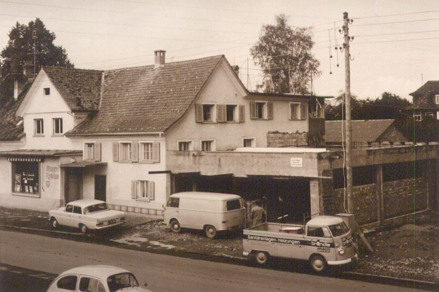 Die Metzgerei Riedmann nach der Erweiterung in den 1960er-Jahren