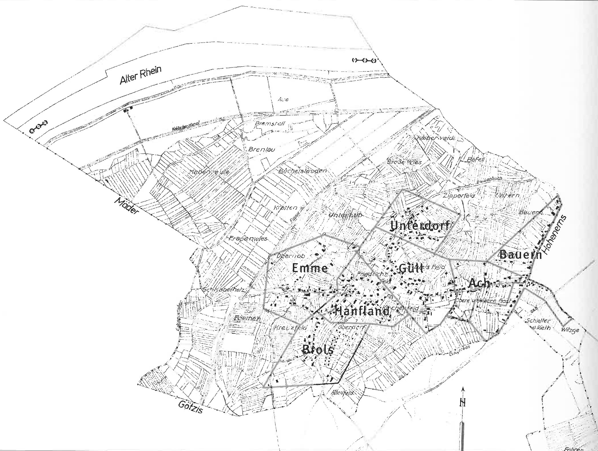 Ortsparezellen Gemeinde Altach 1950